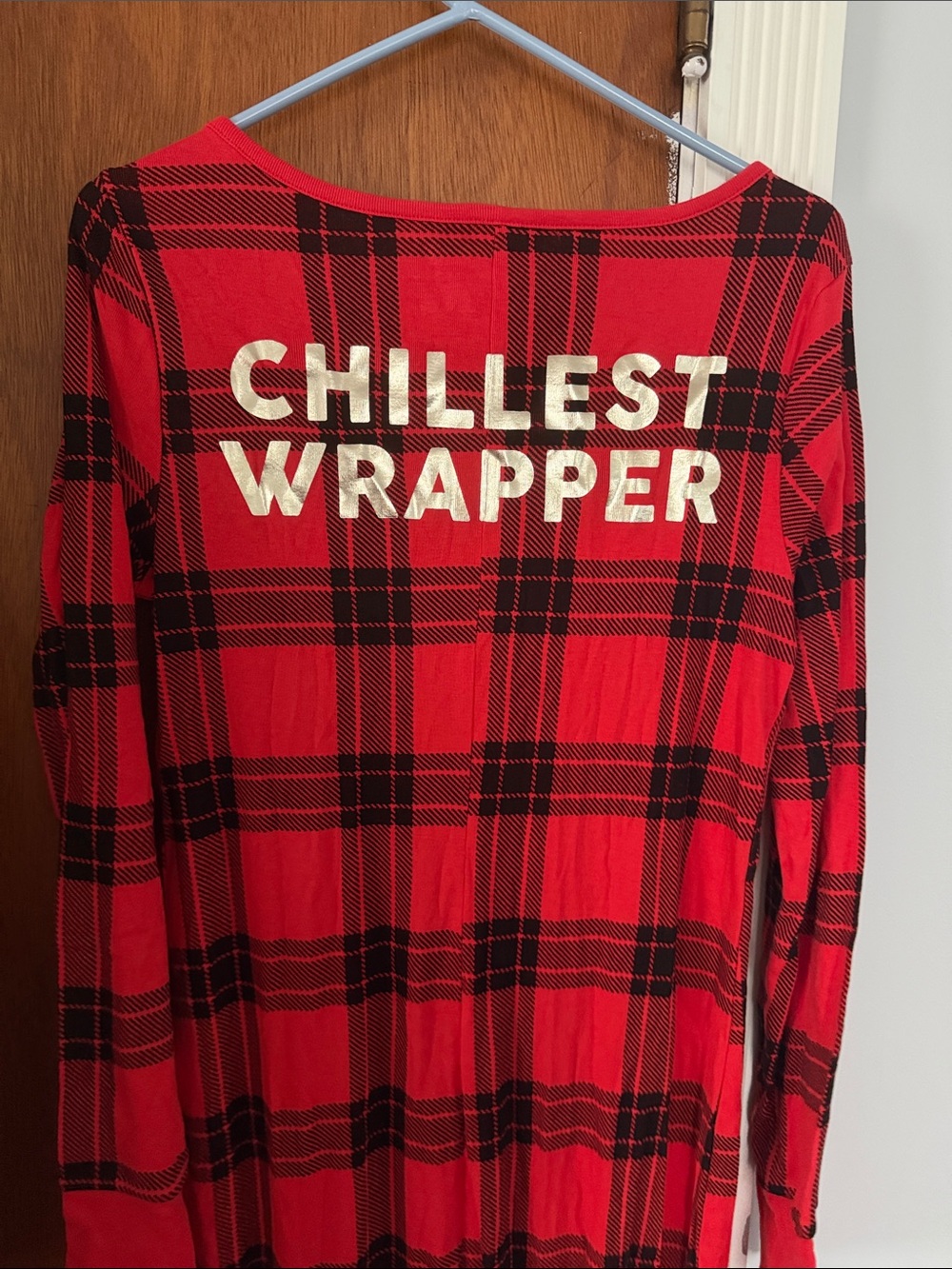 PINK Victorias Secret Red and Black Plaid One-Piece Pajama Romper - Picture 3 of 4